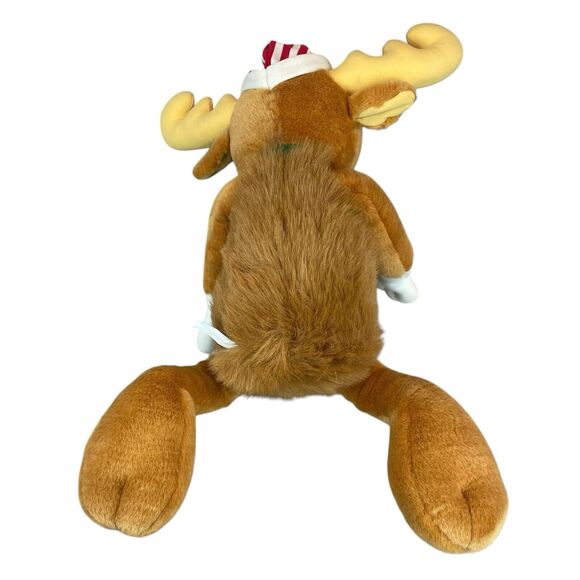 Vintage 90s Bullwinkle Moose Christmas Plush 24” Macy's Stuffed Animal Doll - Picture 7 of 10